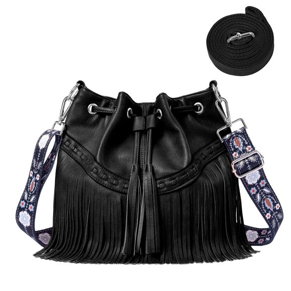 Western Fringe Purse Double Straps Hiie Hobo Bag Crossbody Bag With Uwu c: - Picture 1 of 6